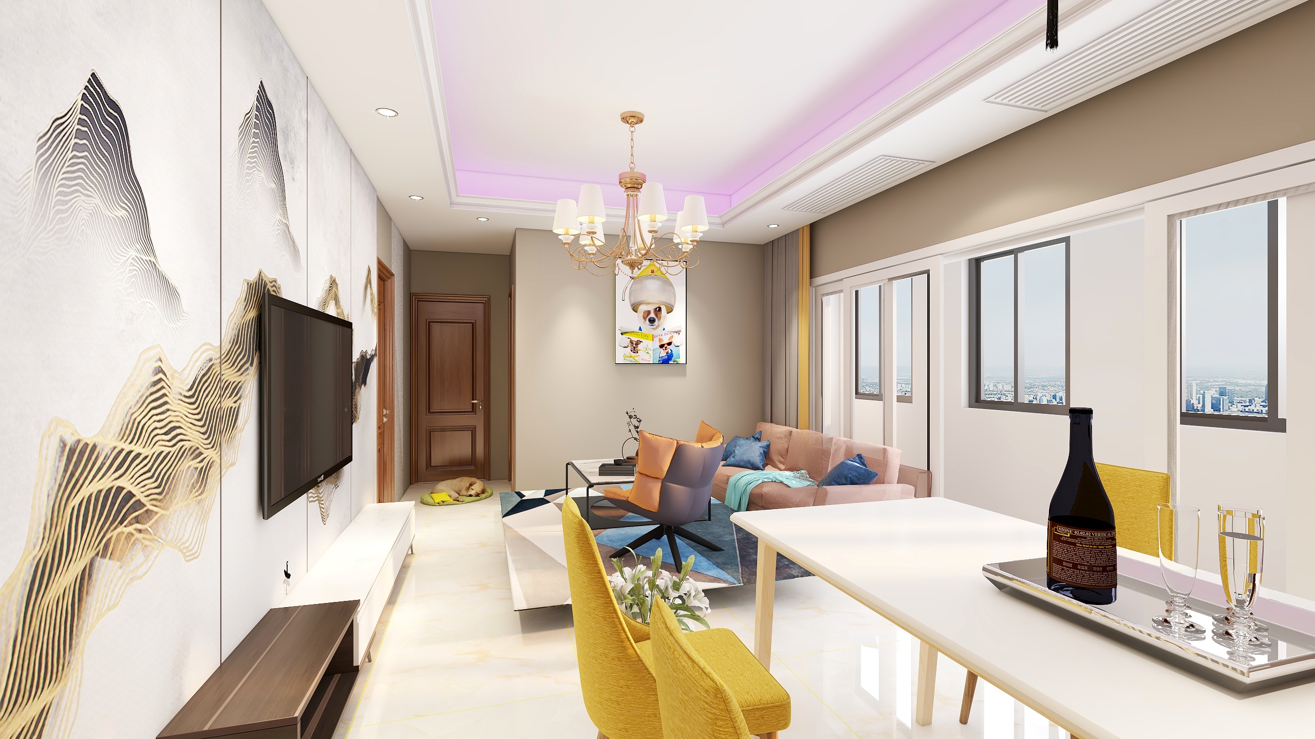 周新荣-瑞和园89.50㎡B户型3室2厅1卫-装修设计方案