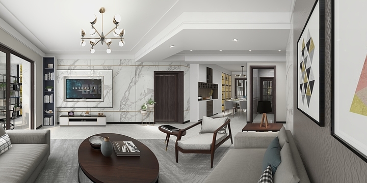 宏陶精工uzGx-金水河畔4-2-2101-TPG80178-装修设计方案