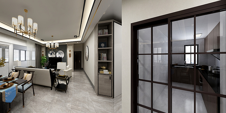 嵊州市云上建筑装饰工程有限公司-融信创世纪新中式-装修设计方案