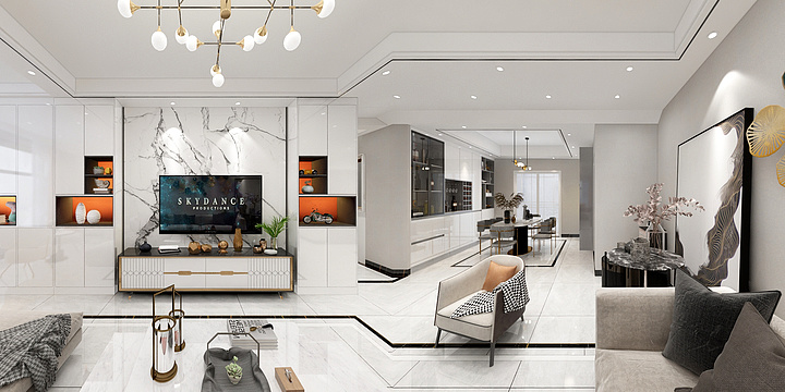 一号公馆设计事务所-中环国际F1蒯姐后现代风格-装修设计方案