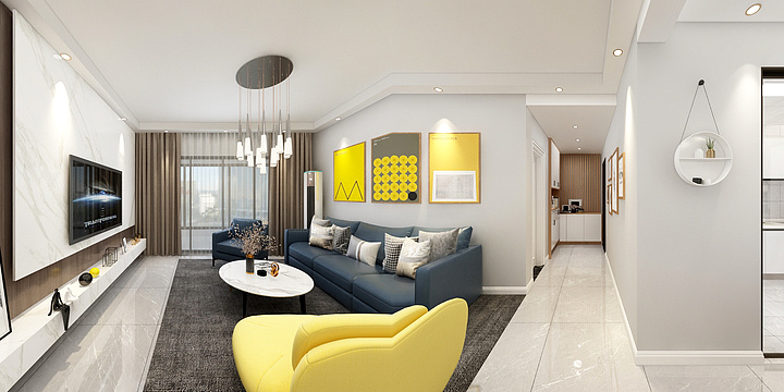 莫干山全MkYk-绿地城D2户型北欧风-装修设计方案