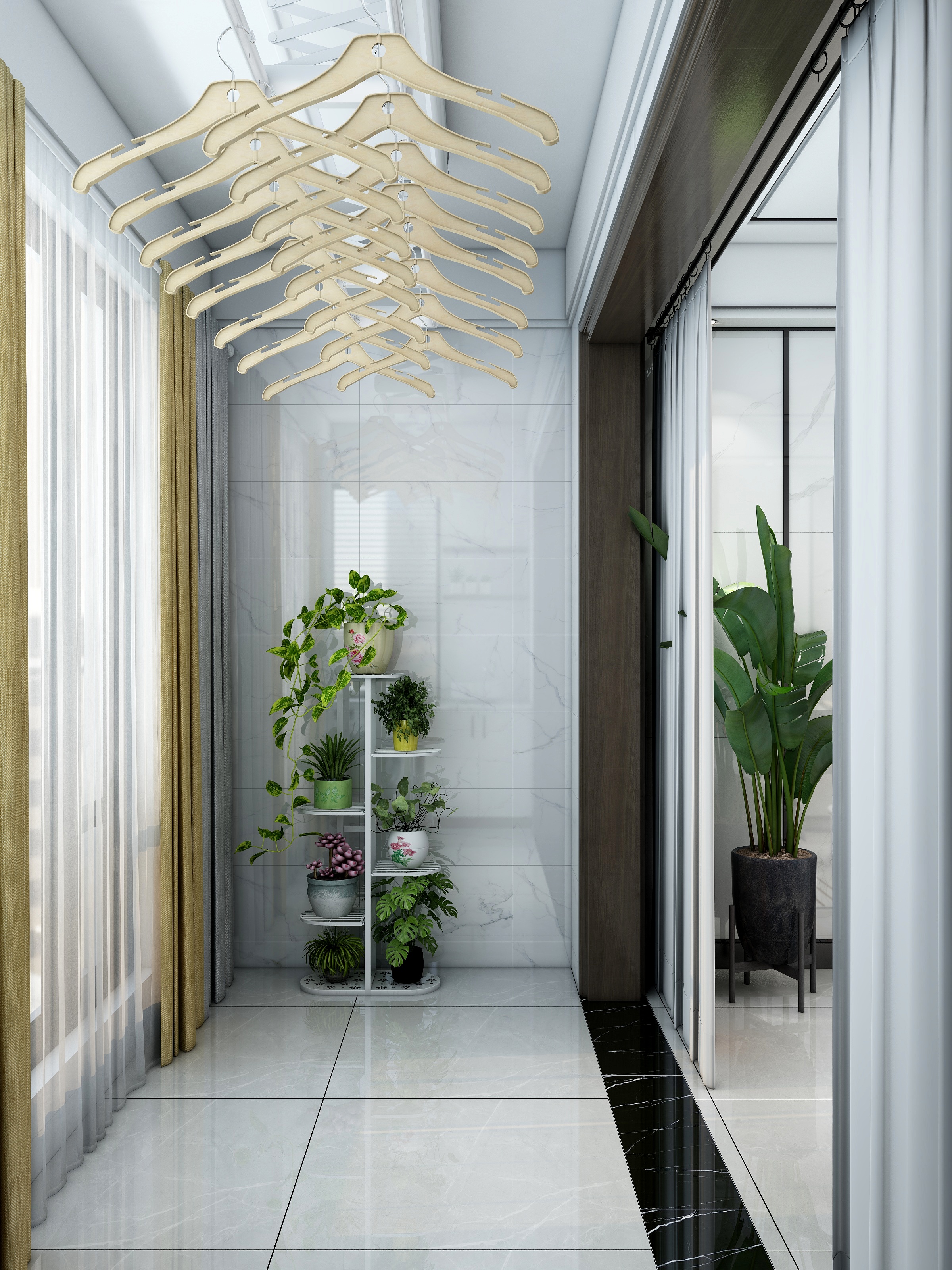 设计师梁晨-100方现代三居装修效果图