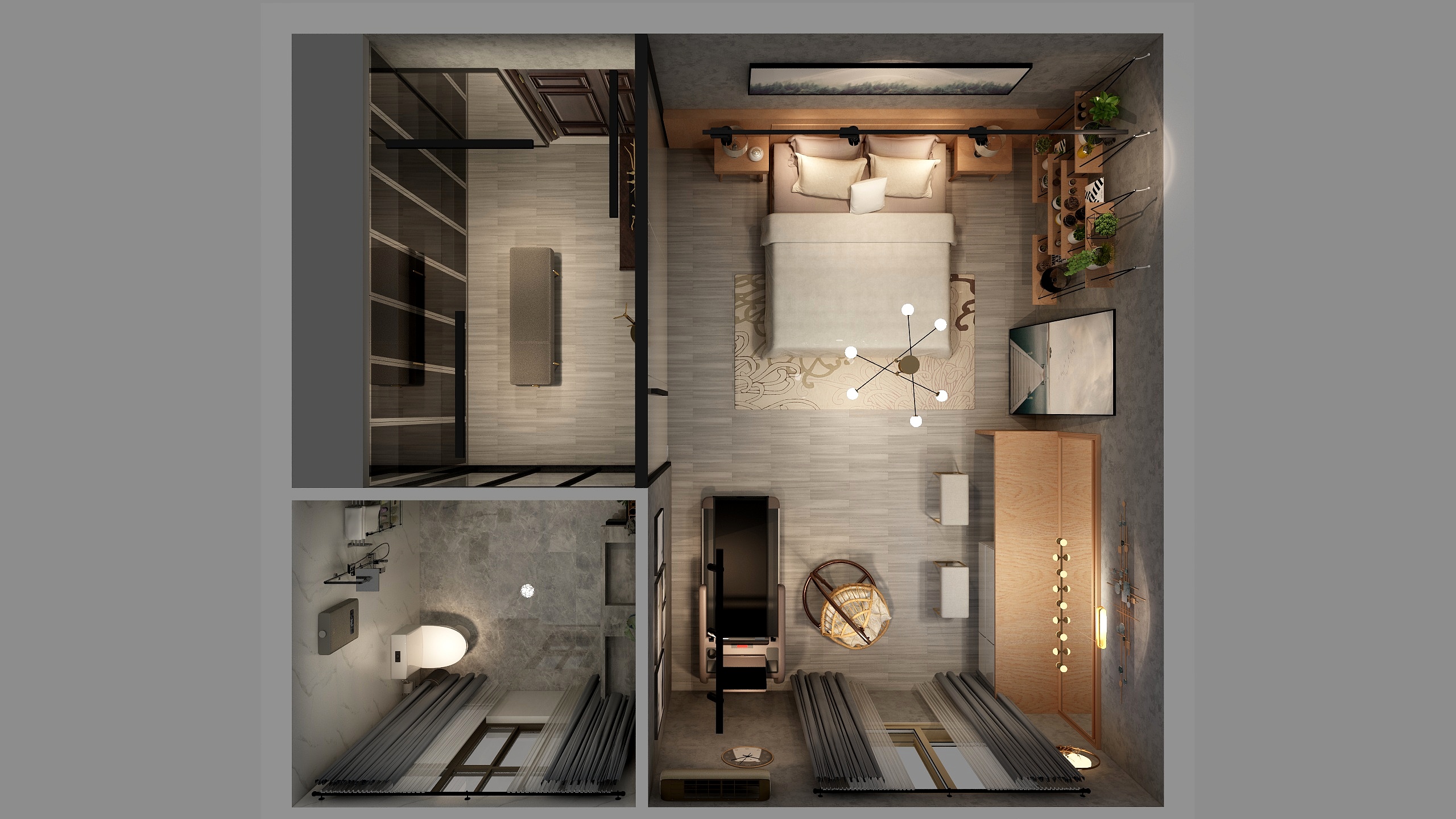 逍遥De工作-冉家-2F卧室（方案3）-装修设计方案