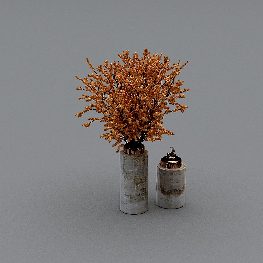 卫浴组合-绿植花卉类-213D模型