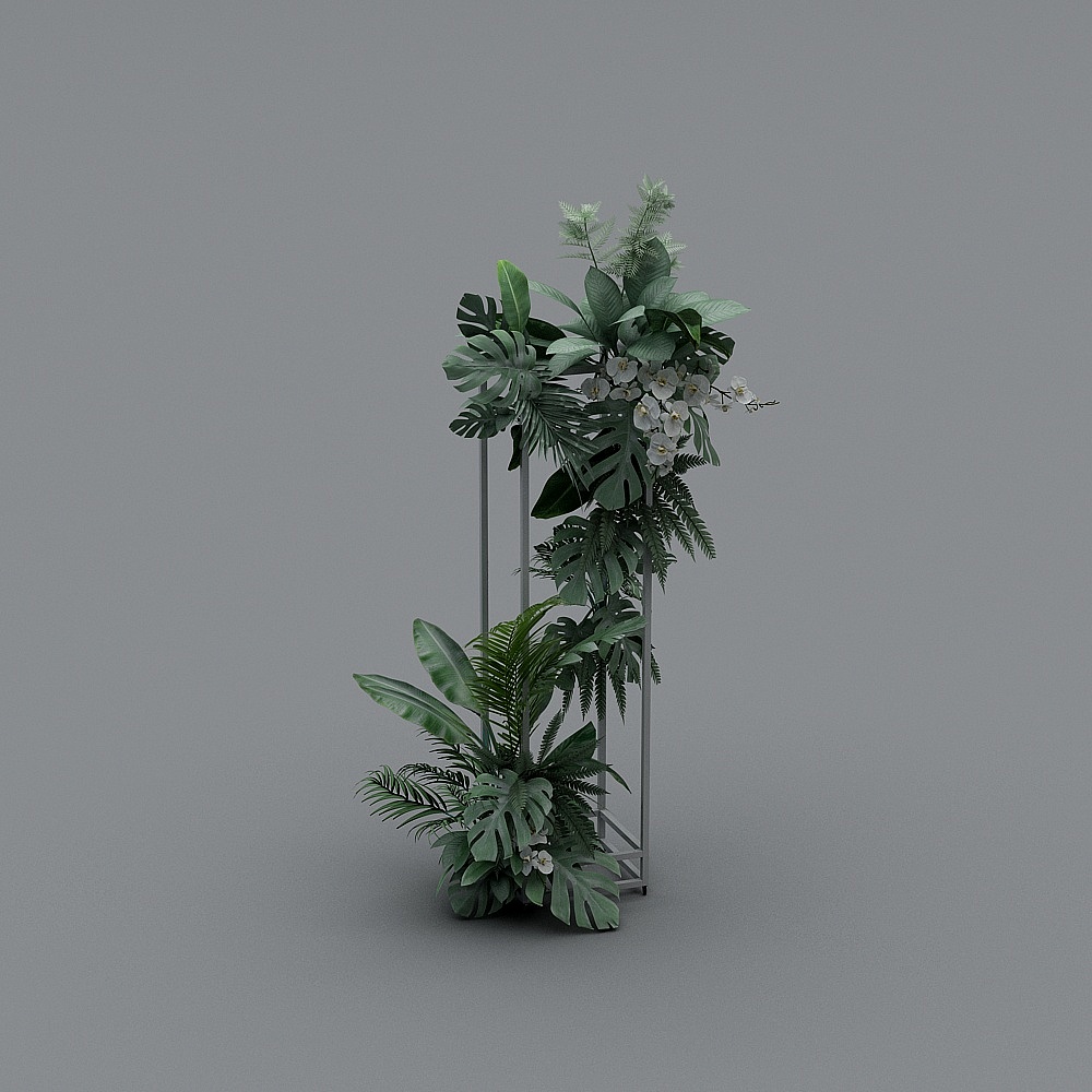 卫浴组合-绿植花卉类-273D模型