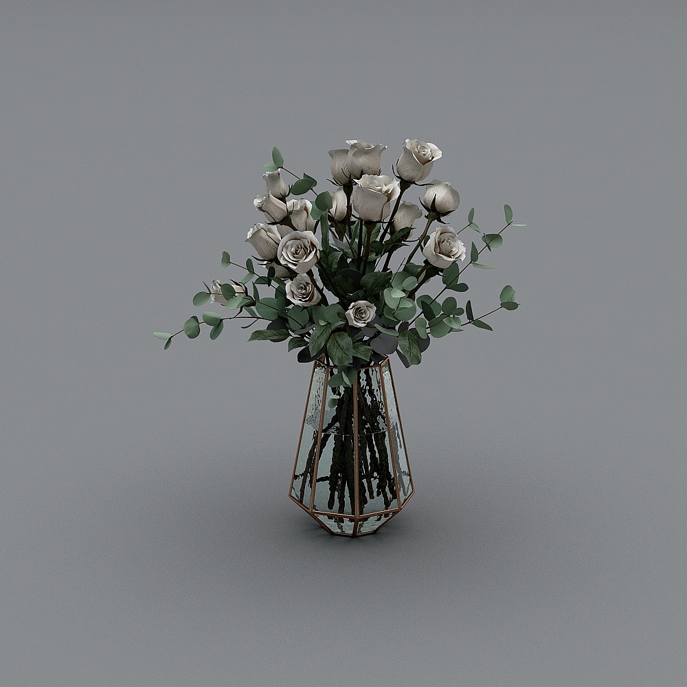 卫浴组合-绿植花卉类-93D模型
