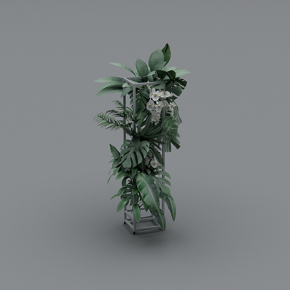 卫浴组合-绿植花卉类-263D模型