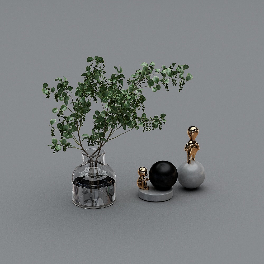 卫浴组合-绿植花卉类-283D模型