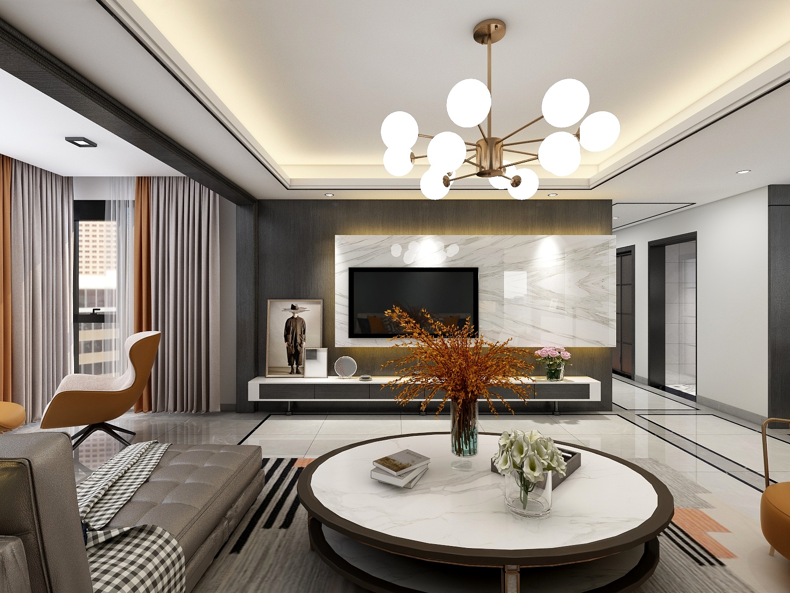 设计师木意-长房云时代现代轻奢-装修设计方案