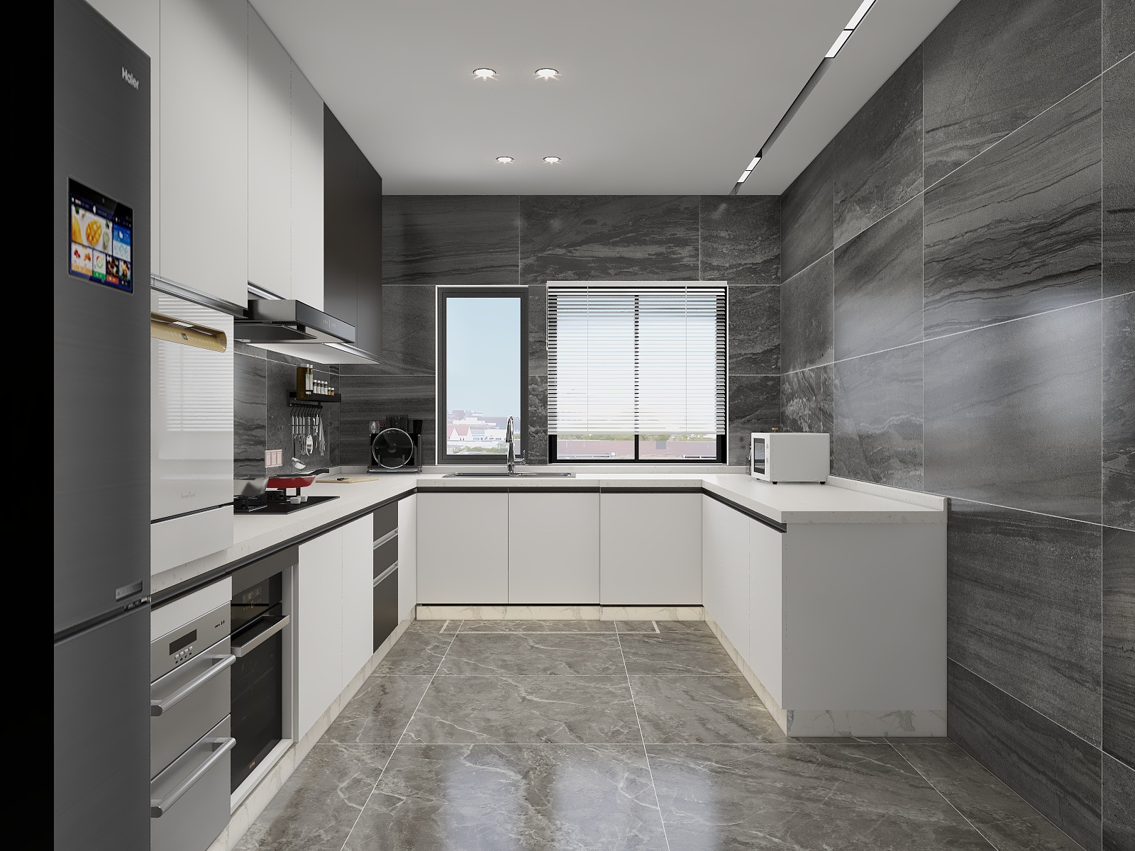 ggggs-中英街别墅效果图一层-装修设计方案