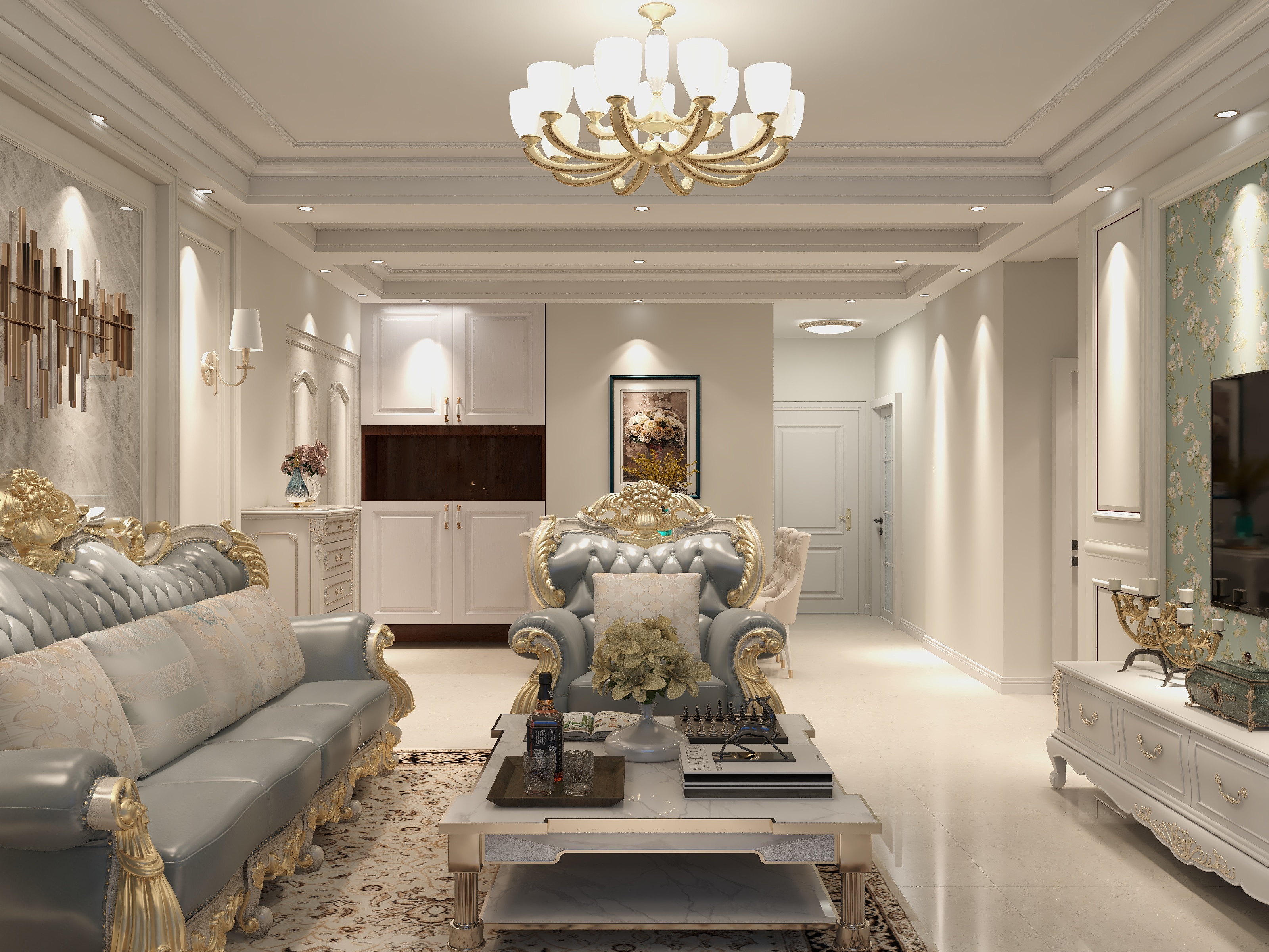 孟齐-永康万国城03户型欧式-装修设计方案