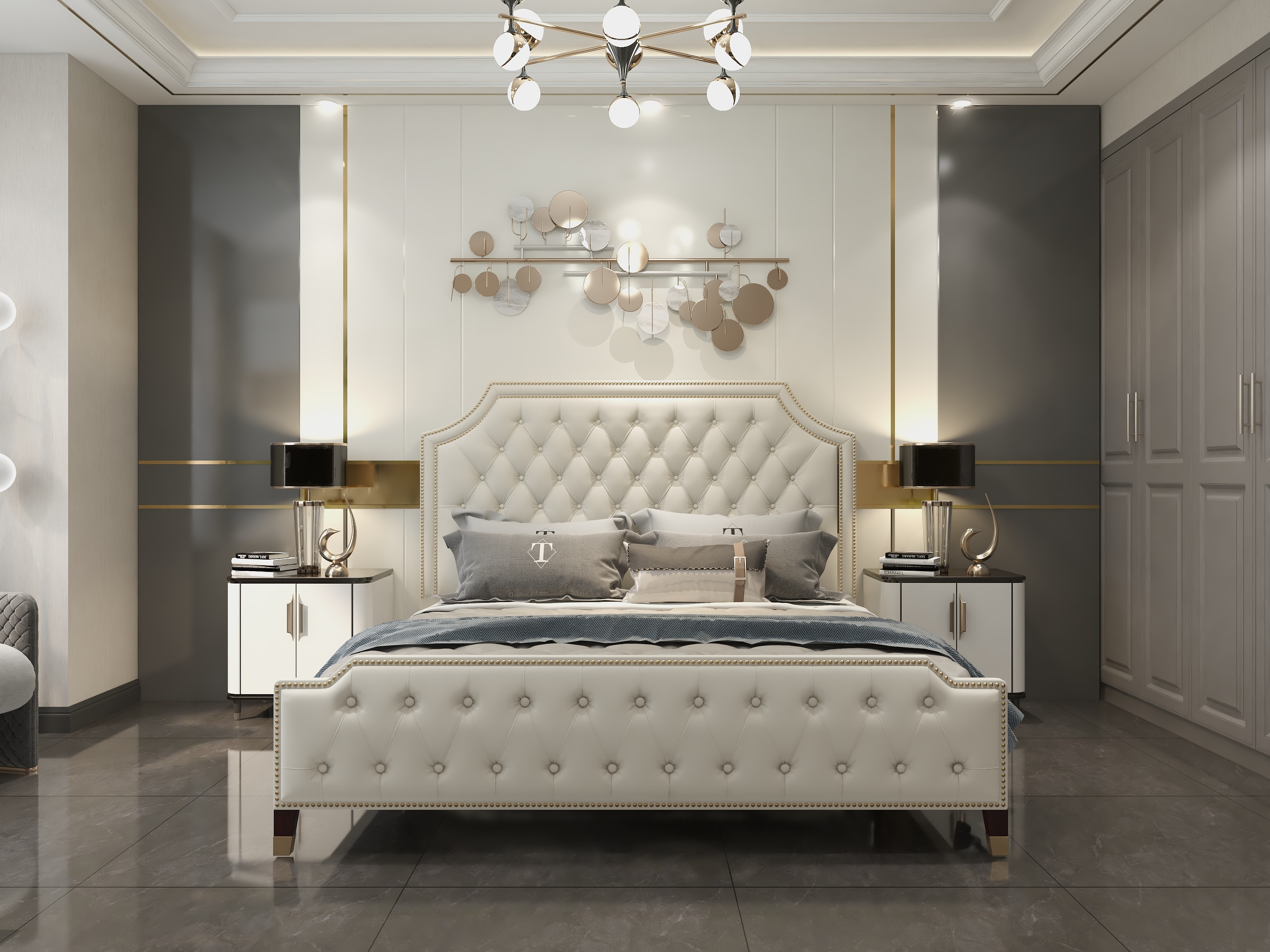 湛智华-美式轻奢184平4房装修效果图