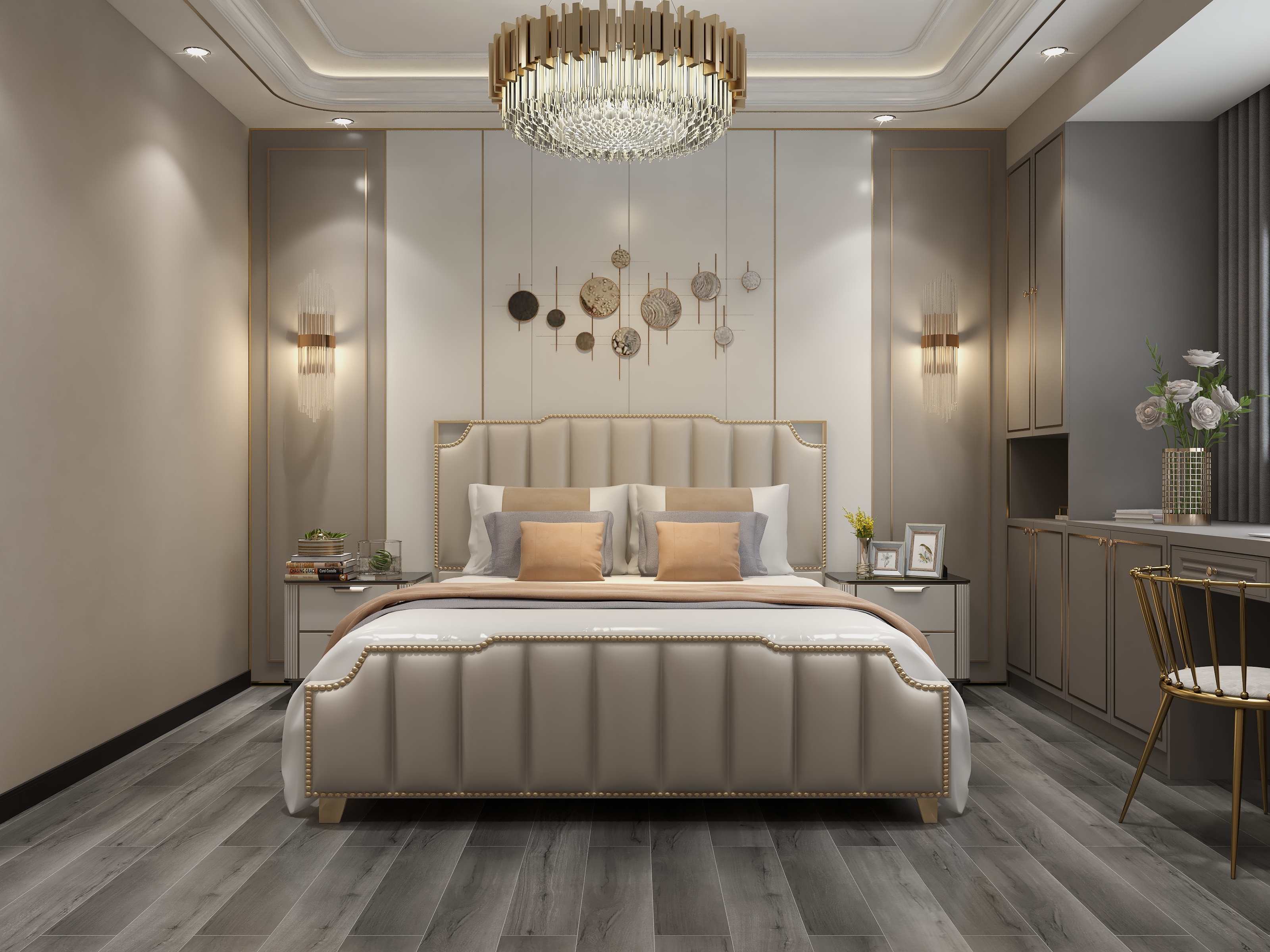 湛智华-美式轻奢184平4房装修效果图