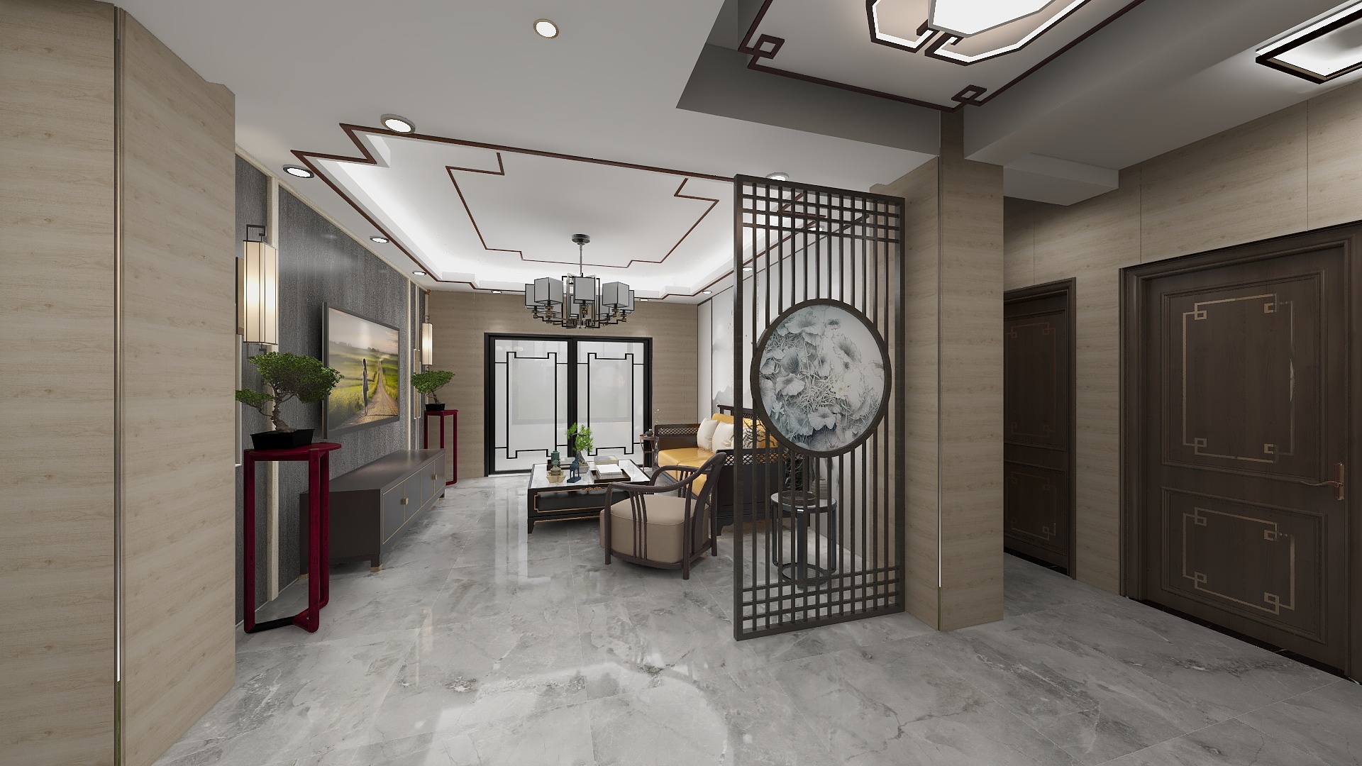 泗水东易逸家装饰工程有限公司-福临城12-2-602中式-装修设计方案