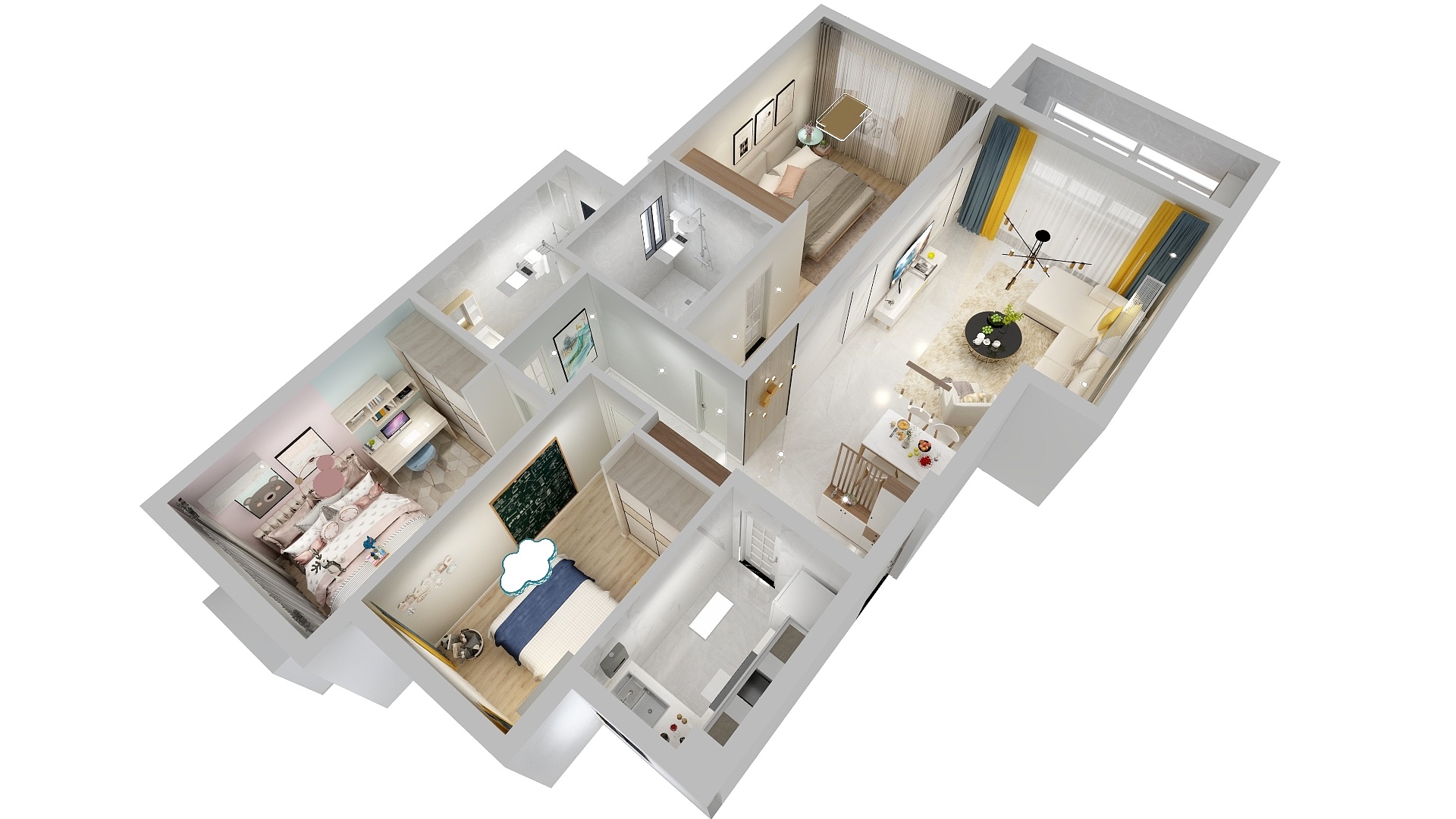 张杰-华茂阳光城--宁静-装修设计方案