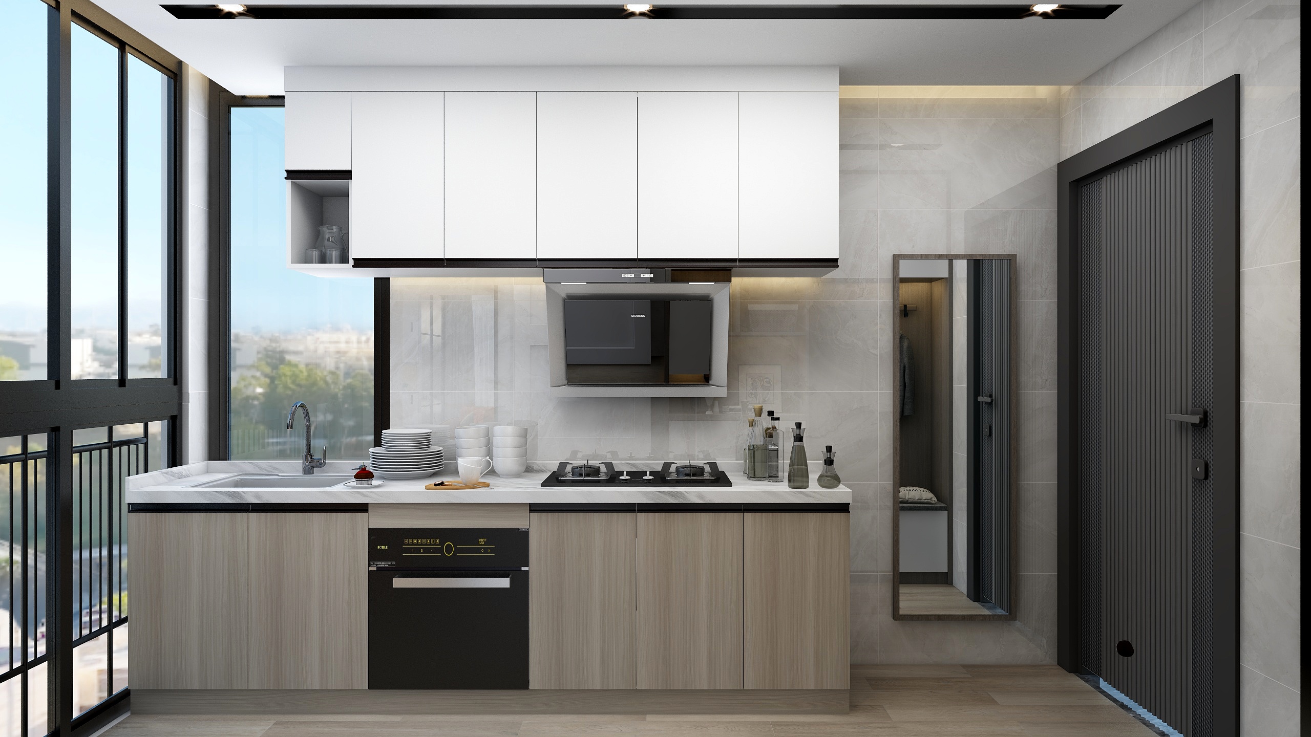 张煜强煜境设计-《五根梁》一北欧简约两房装修效果图