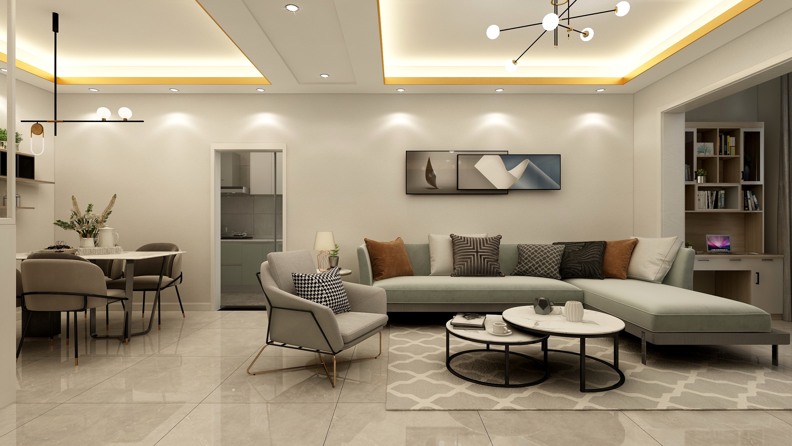 Monkey孙丽亚-清水湾杨老师清爽轻奢-装修设计方案