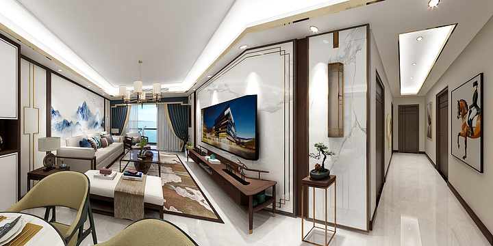 程家乐9-太湖汇景132新中式风格参考-装修设计方案