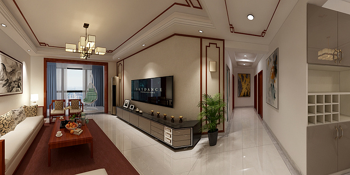 设计师左武-杨姐雅居全房效果图-装修设计方案