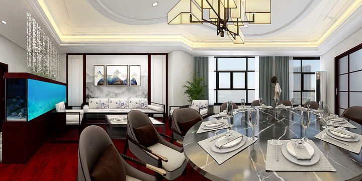 至高工作室-华西商务包间-装修设计方案