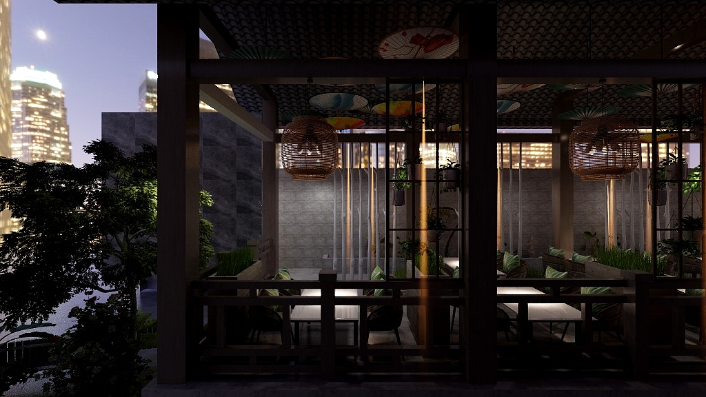 MS.彭-花园餐厅-凉庭修改-装修设计方案