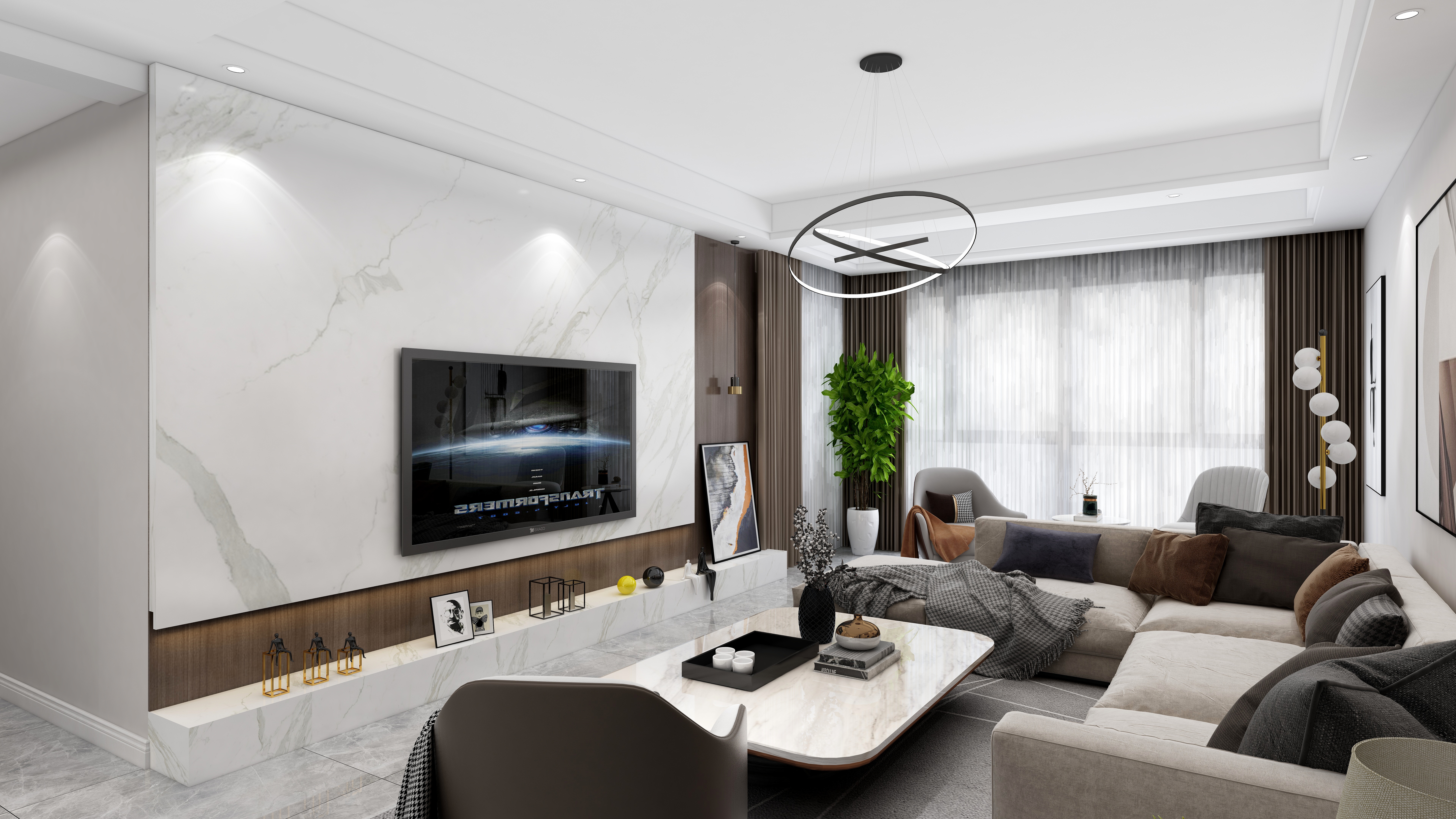 专业做瓷砖-130方现代两居-副本-装修设计方案