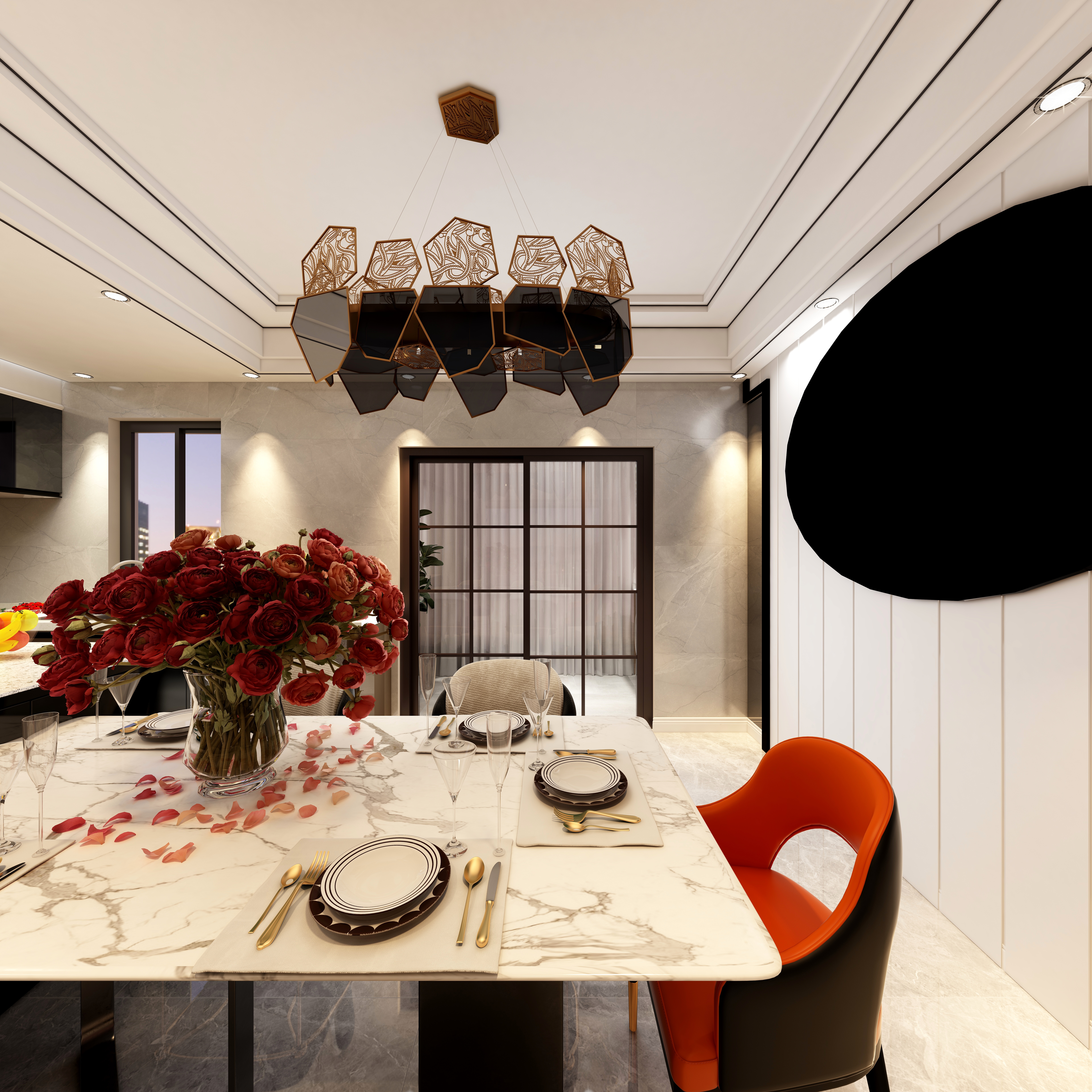 落花流水egiU-御龙半山143平方-轻奢风格-装修设计方案