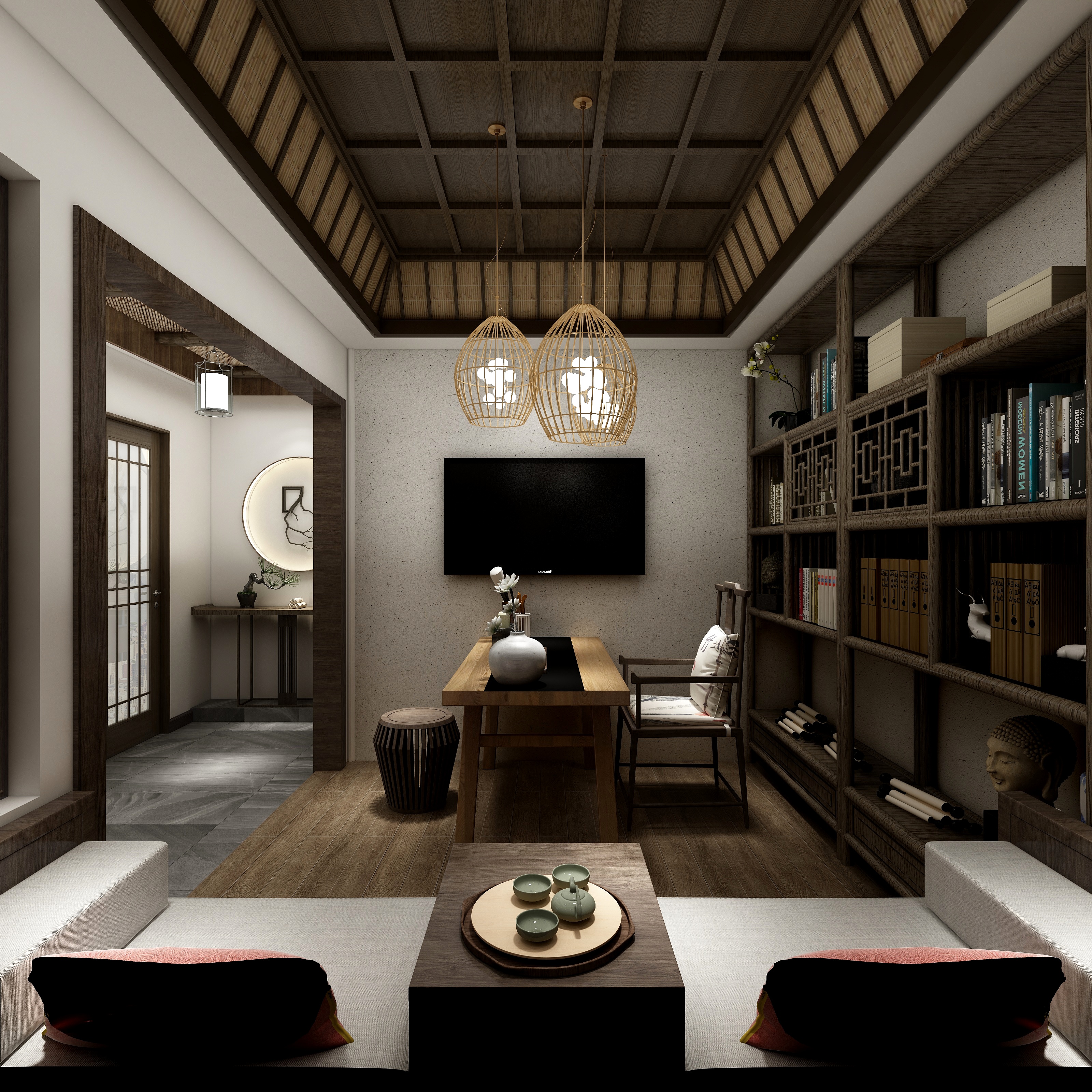 NiU丨设计-惟兹初成丨茶室装修效果图