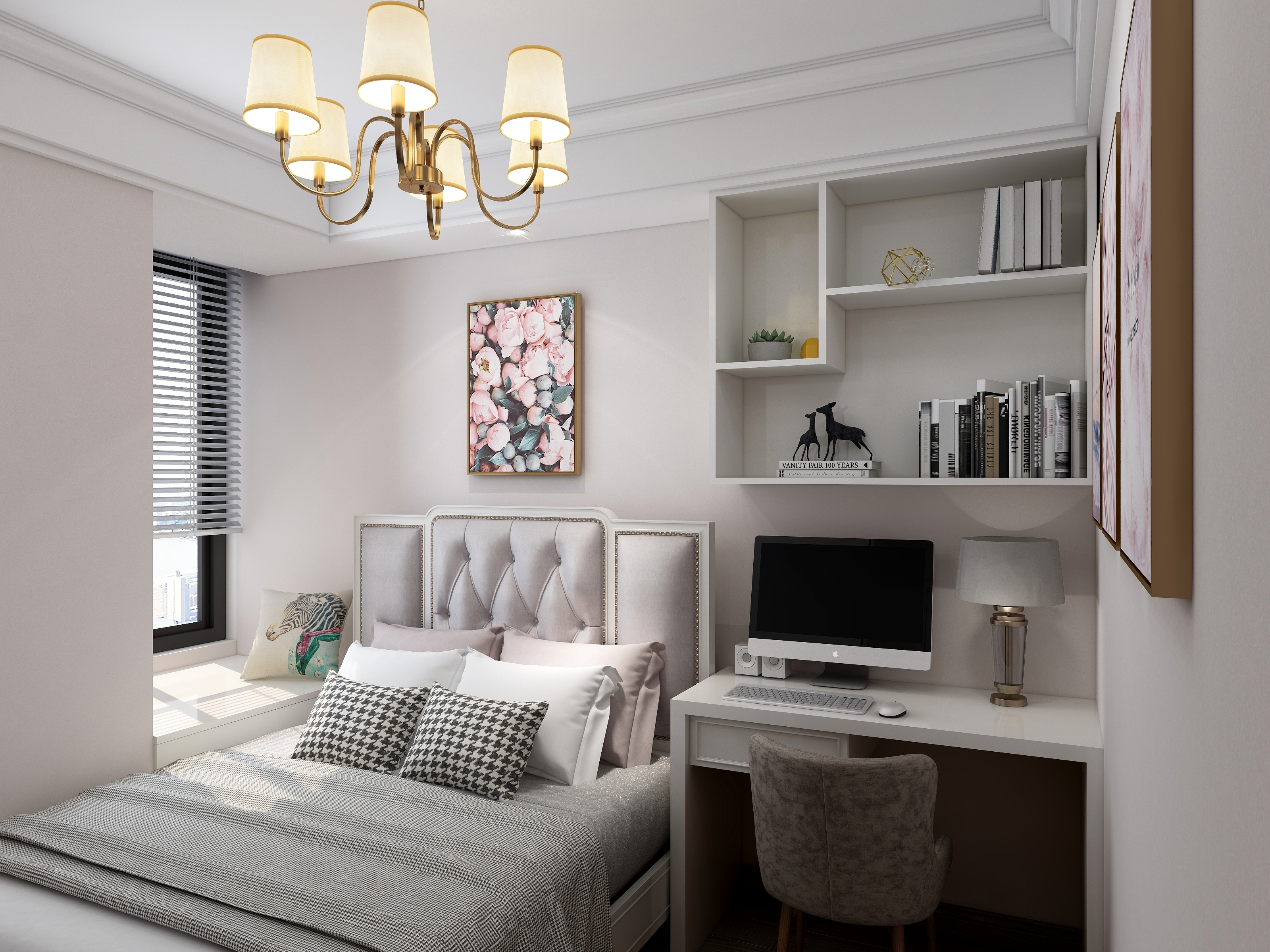 雅臣装饰设计-现代轻奢-粉色记忆-泛华.东福城装修效果图