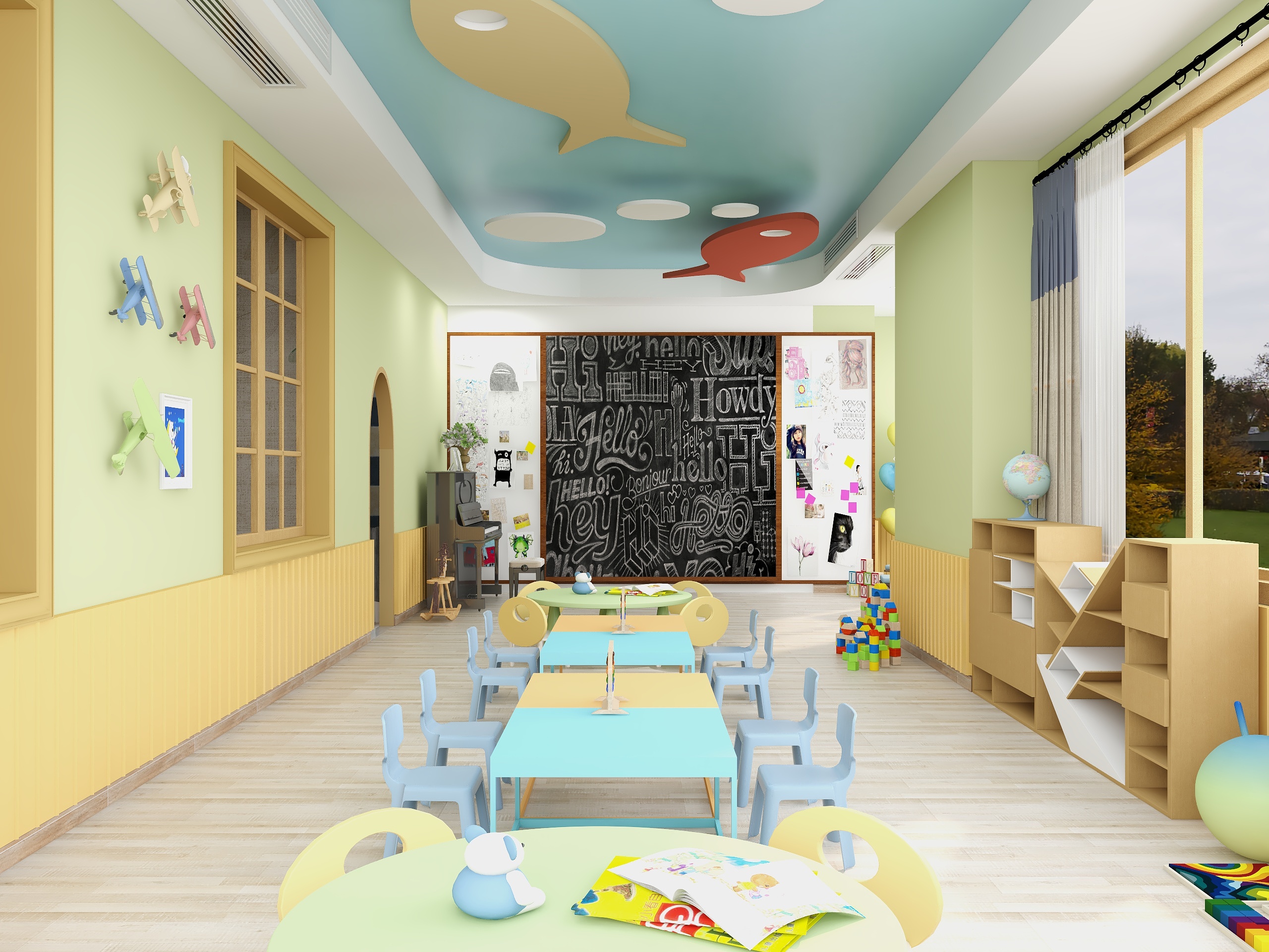 周轩霆-幼儿园-卡通风装修效果图