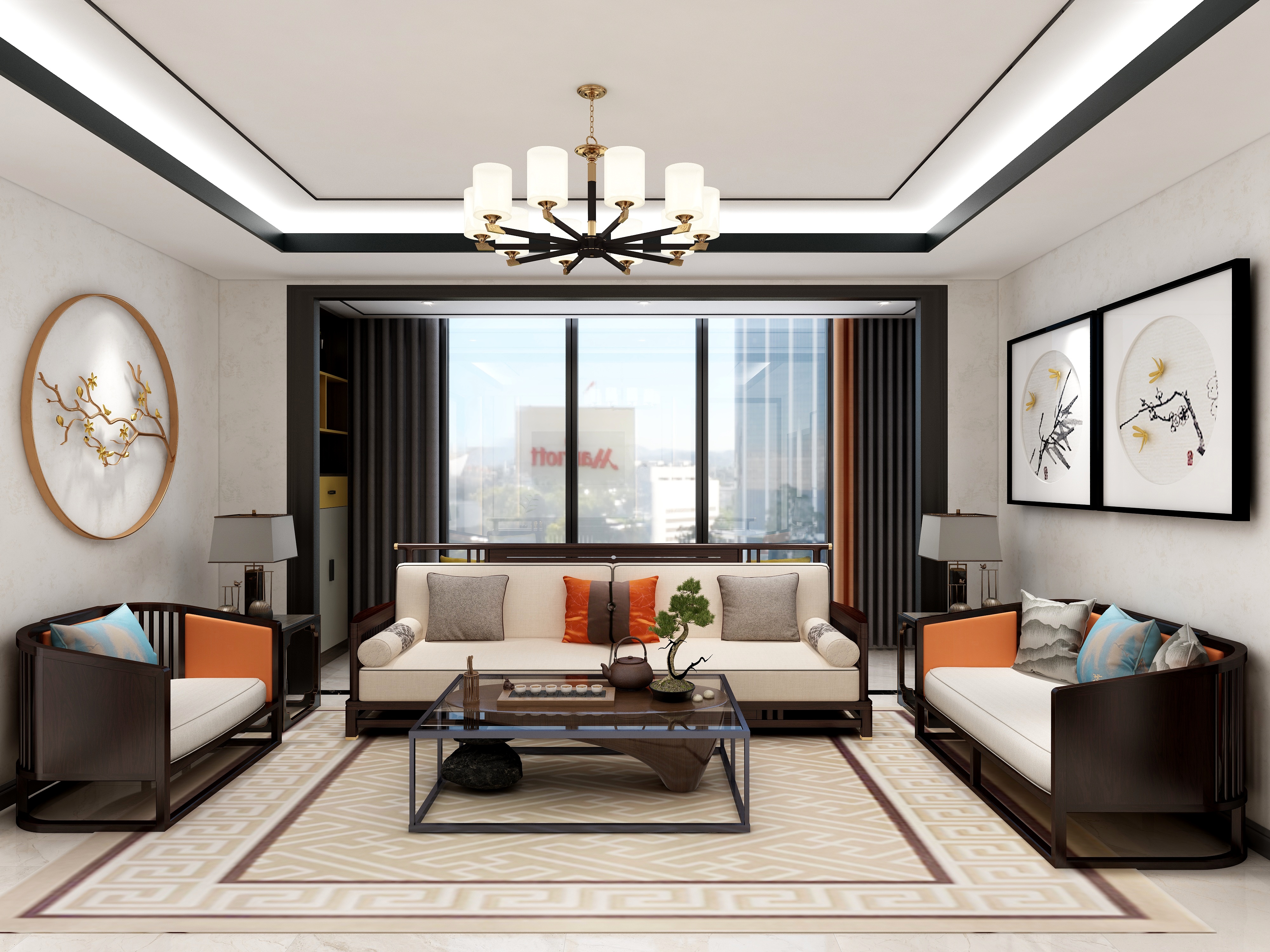 方佳镇-150平方新中式-装修设计方案