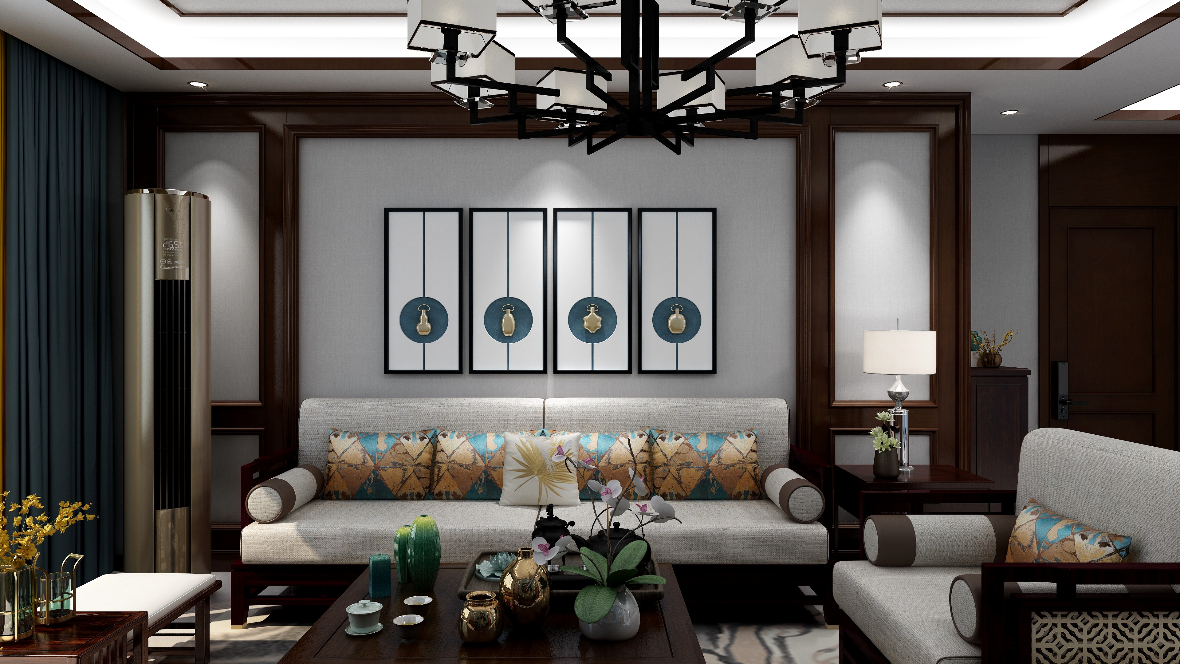 津冀军团任丘TATA张凯影-中式两居装修效果图