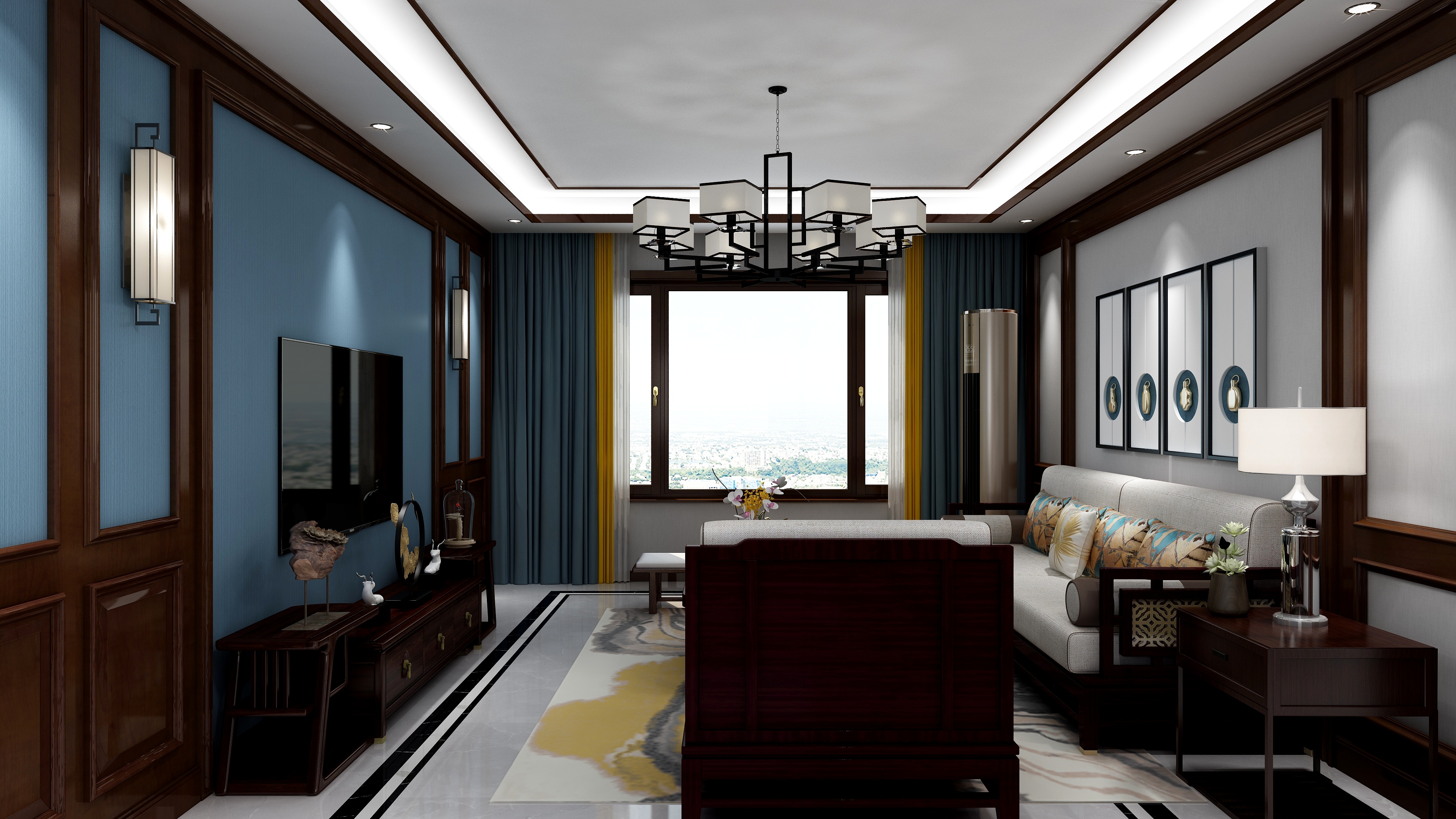 津冀军团任丘TATA张凯影-中式两居装修效果图