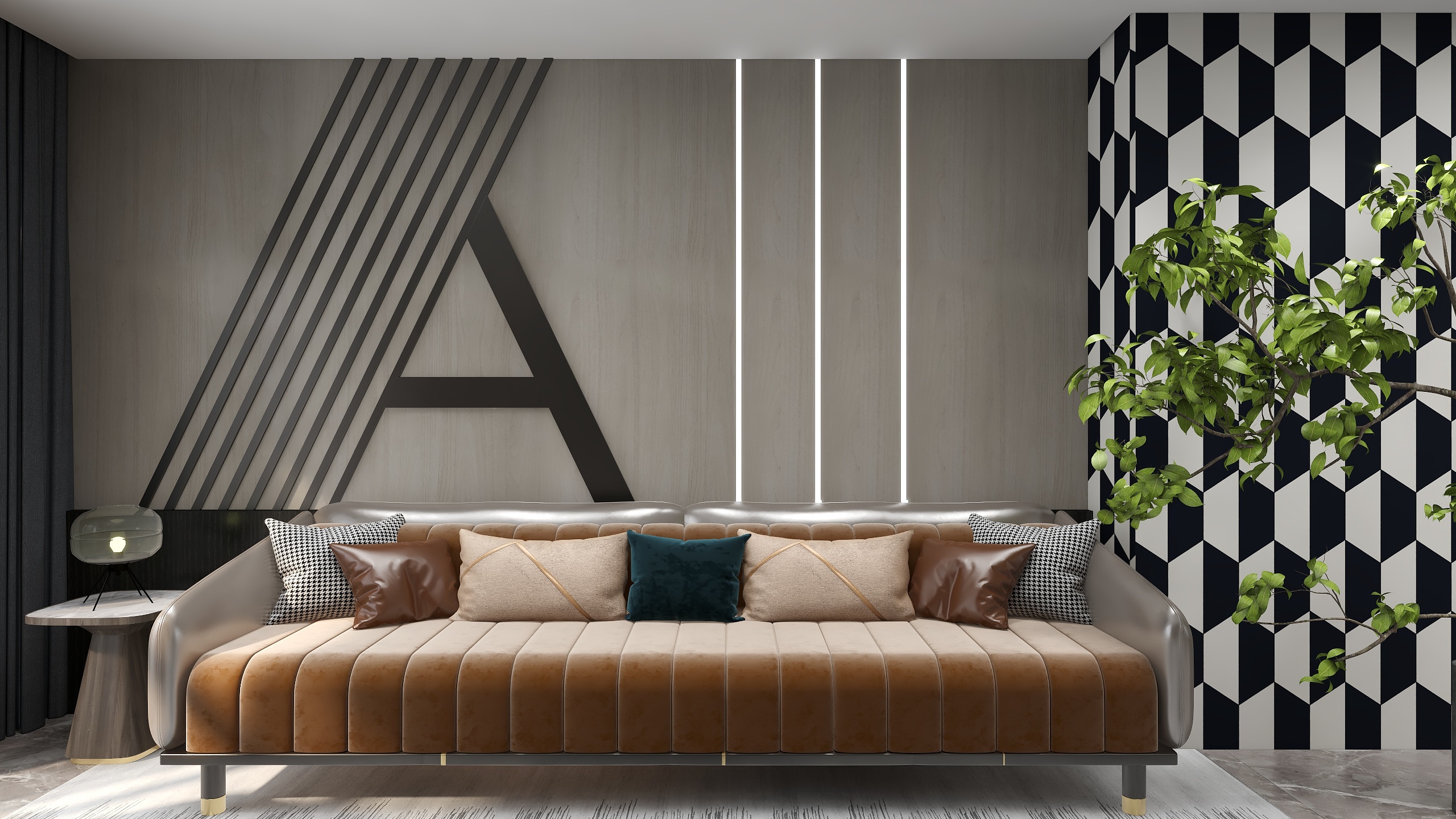 刘月-现代轻奢-三室-装修设计方案