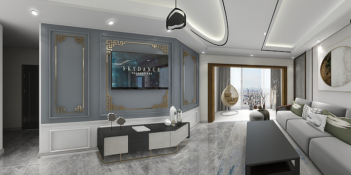 泰诗爾-蓝湾国际中式风格-装修设计方案