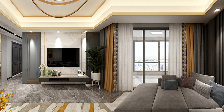 胡佳庆-熙悦王总家效果图-装修设计方案