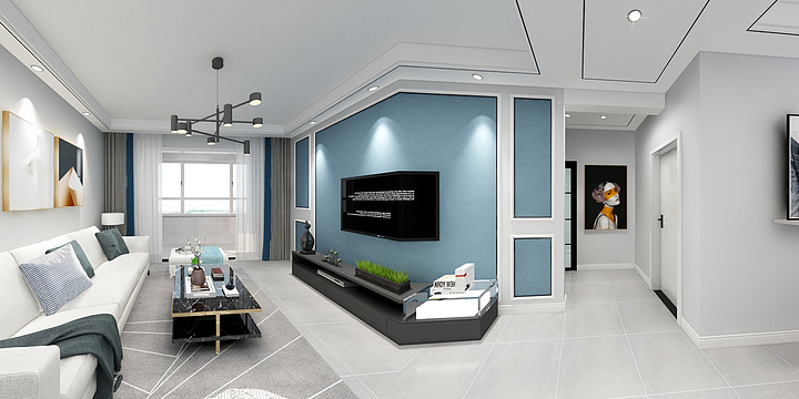 范军鹏-华泰.世纪华苑126㎡罗晨效果图展示-装修设计方案