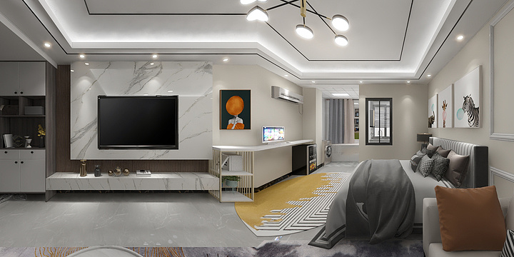 你白笑-香港城614，52平-装修设计方案