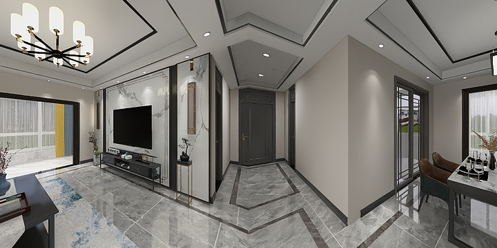 北翱设计-周至雅阁吊顶-装修设计方案