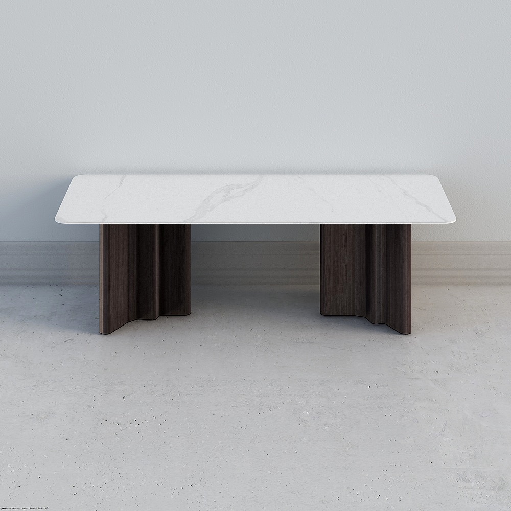 米卓-MK12030-意式-岩板餐桌3D模型