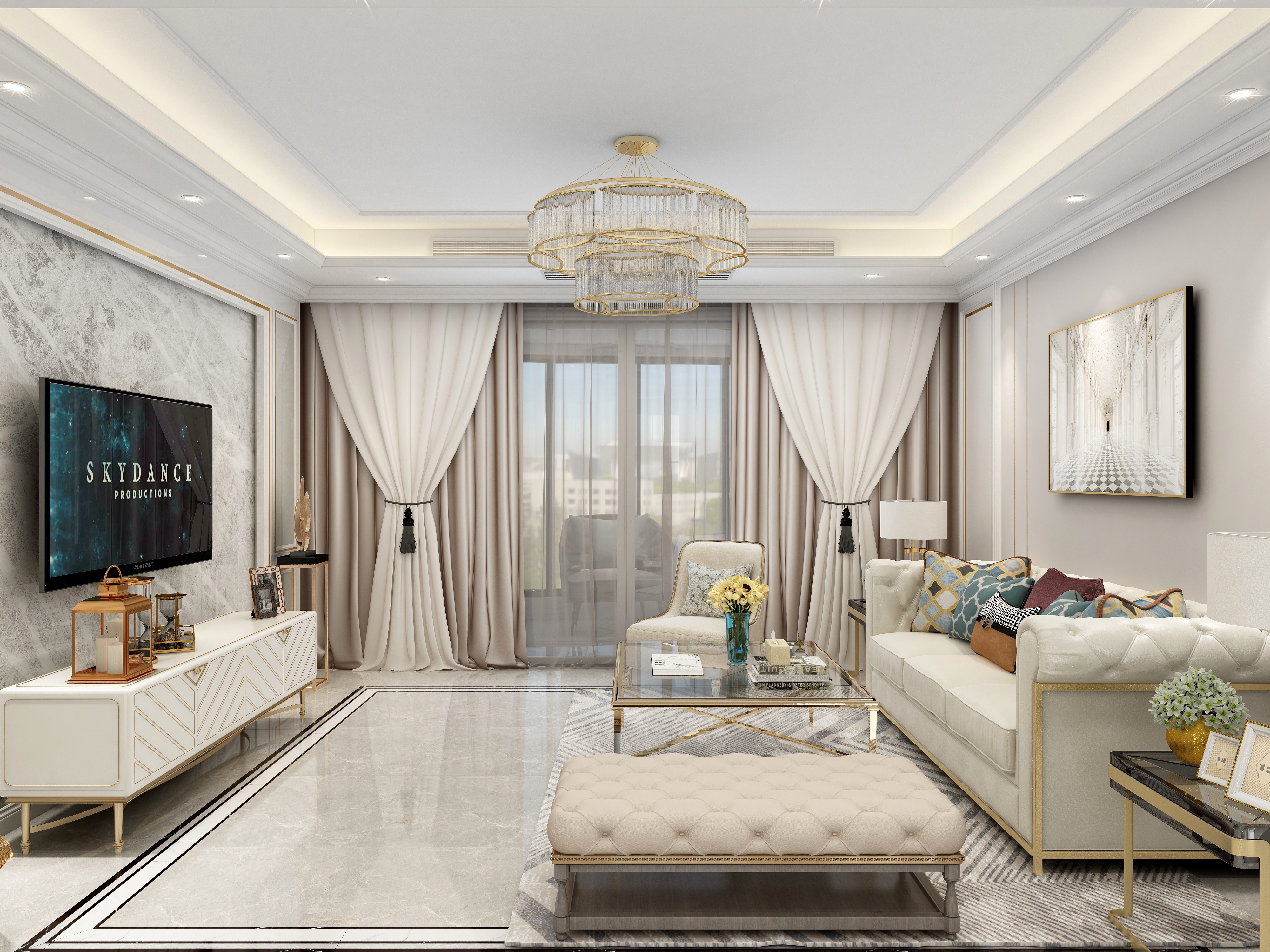 桐桐Design-美式轻奢装修效果图