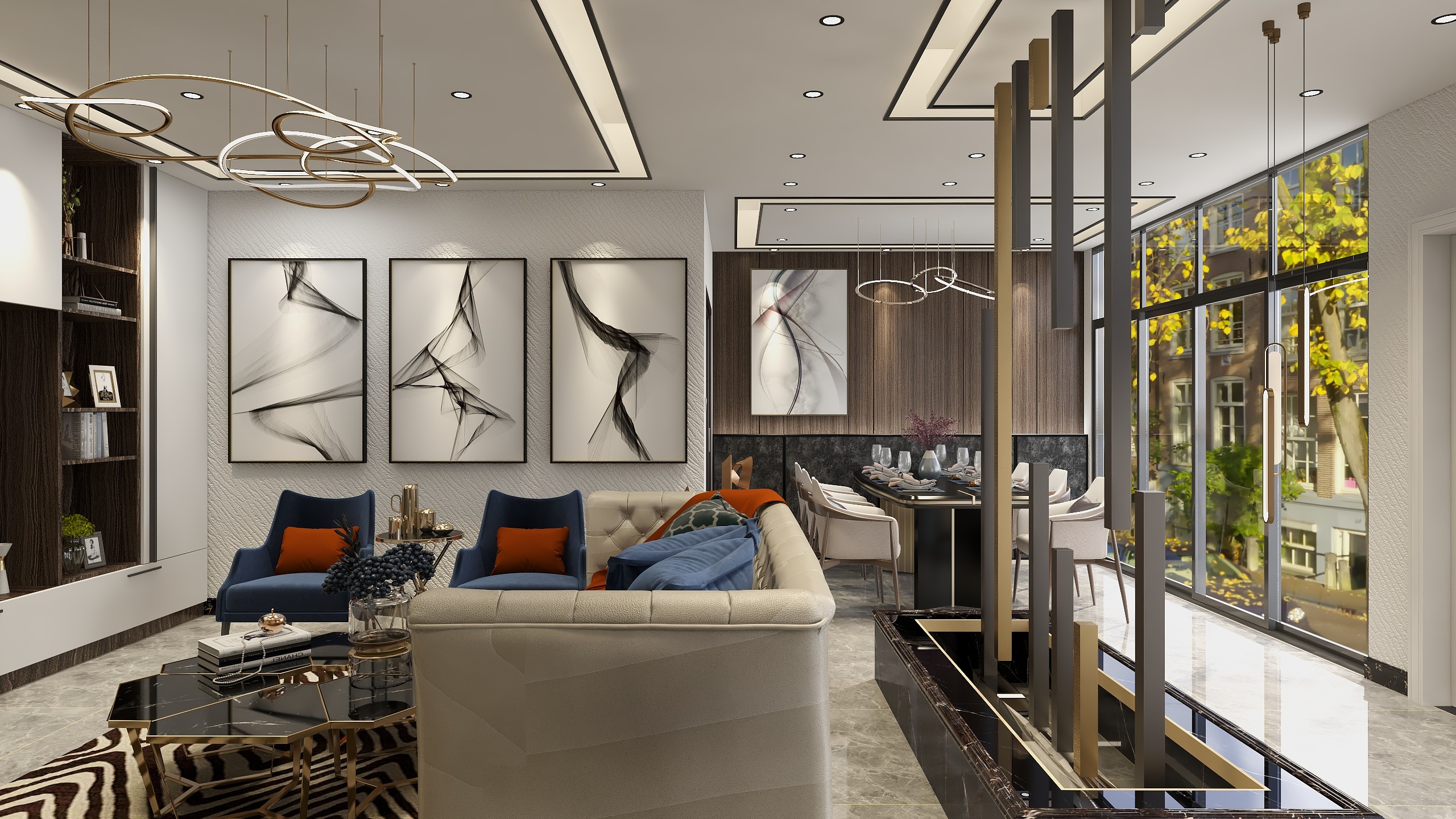 即时效果设计丨赵健军丨Jerry-艺术复试丨单身住宅丨赵健军-装修设计方案