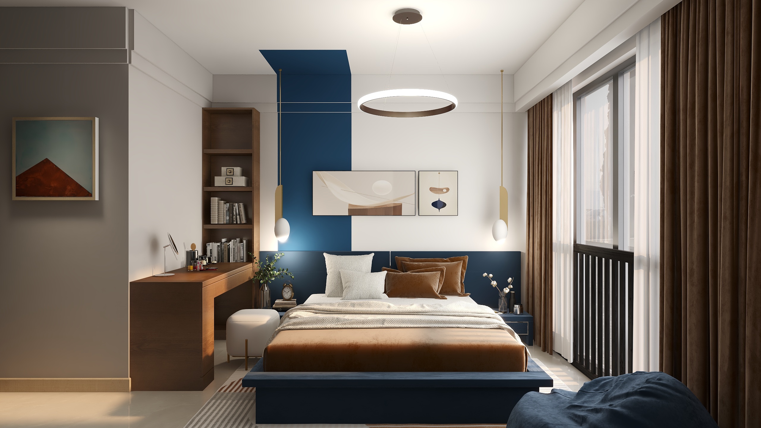 曾如意-103方现代三室装修效果图