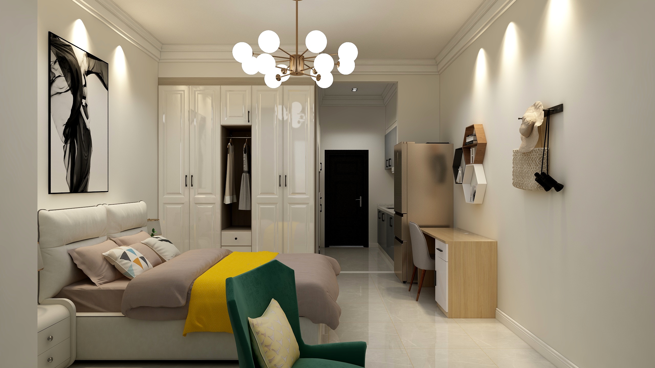 圻垣空间设计-兆宥-凤凰景荟公寓-装修设计方案