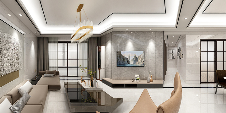 装饰效果设计1-东方新城143-B-201#-装修设计方案