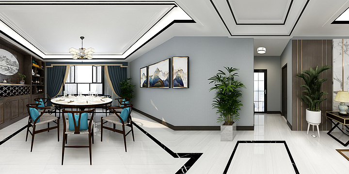 郭琳琳-客厅效果图-装修设计方案