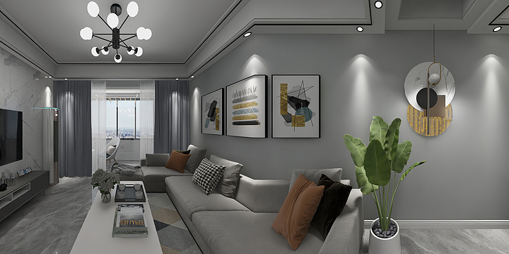 孟齐-永康万国城亮色现代不吊顶-副本-装修设计方案