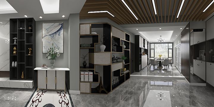 CN设计-复式简约效果图-装修设计方案