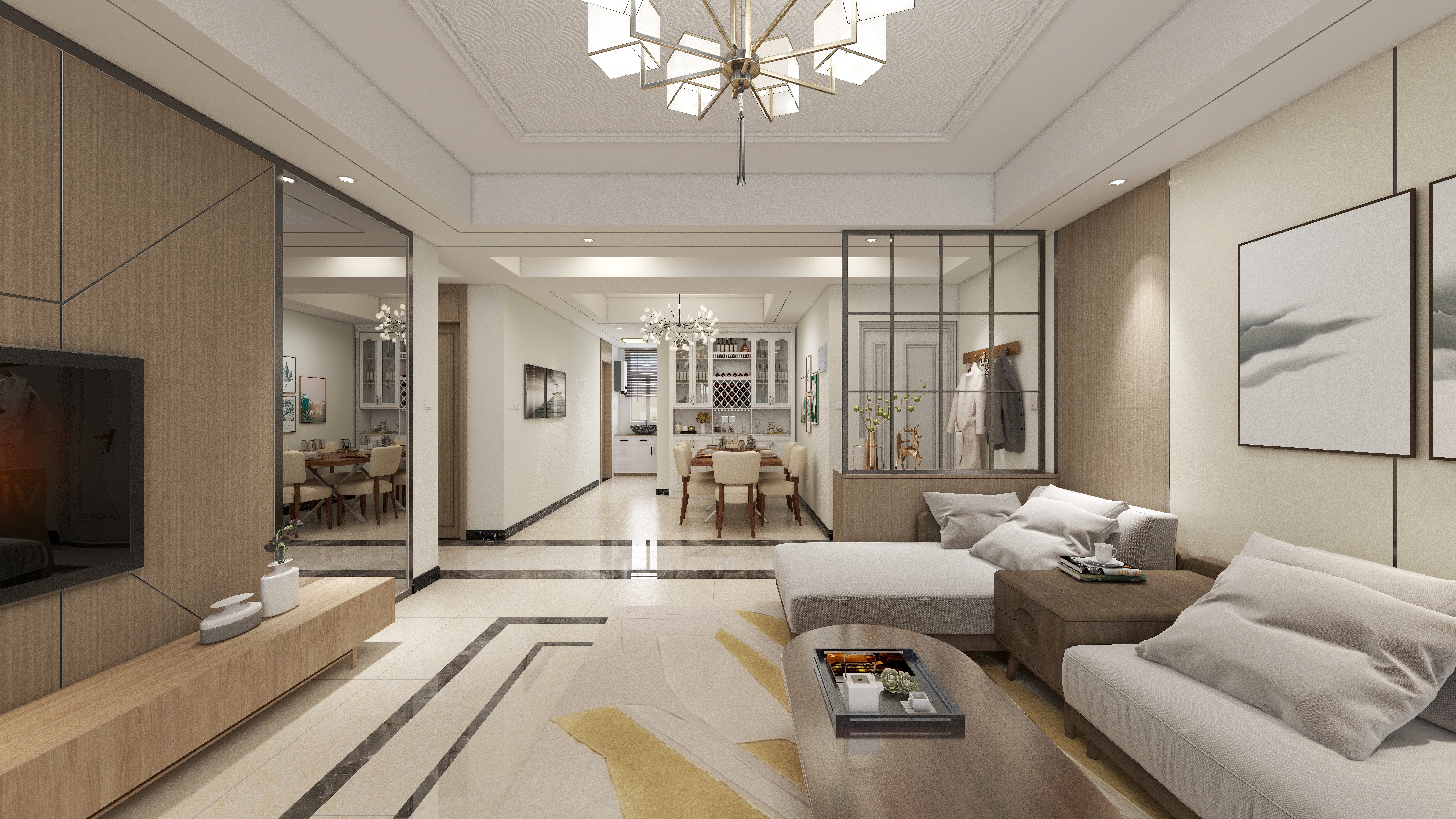 创意绘制-74平-装修设计方案