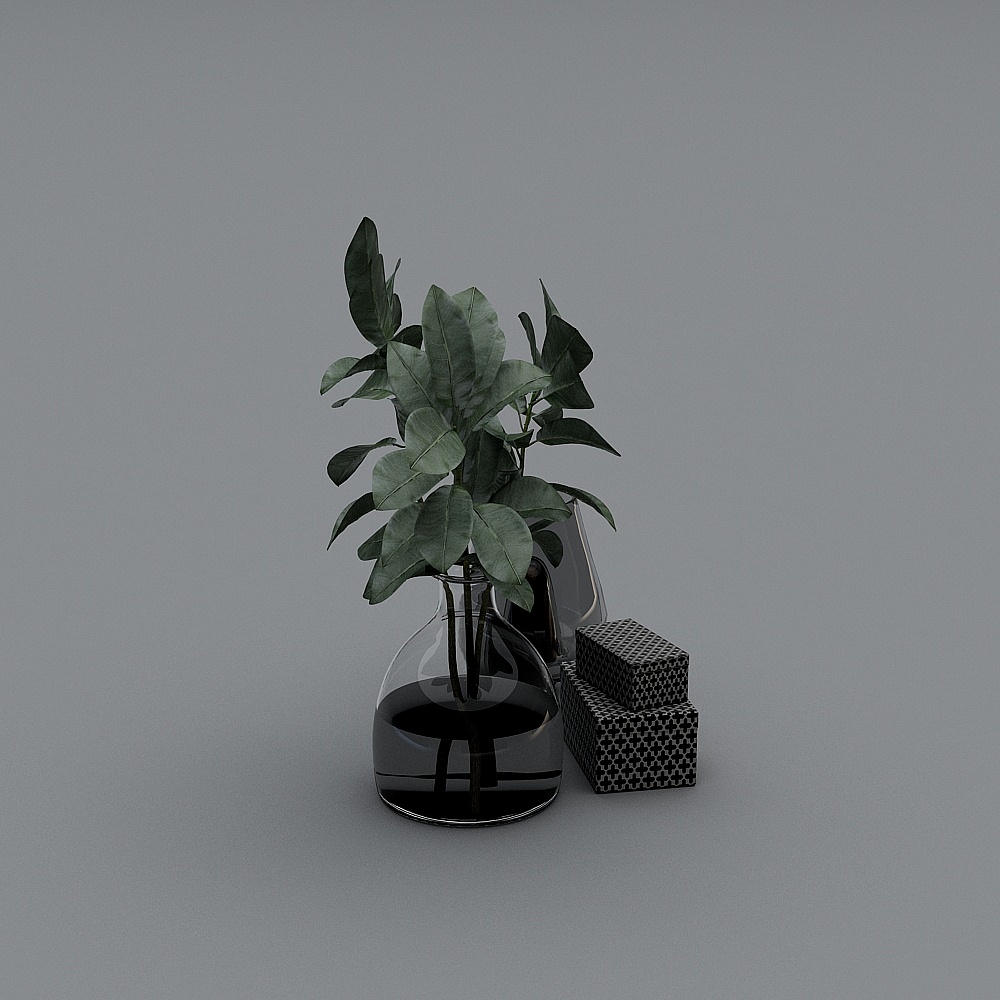 床边柜饰品13D模型